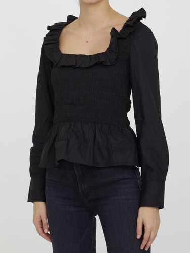가니 Cotton poplin blouse F7558