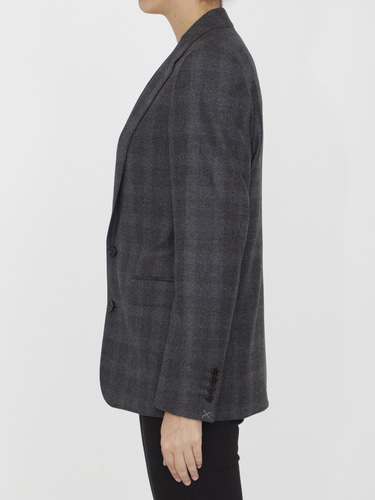 셀린느 Tartan wool jacket 2V119445V
