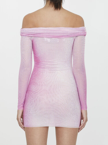 셀프포트 Crystal mesh mini dress PF23121SP