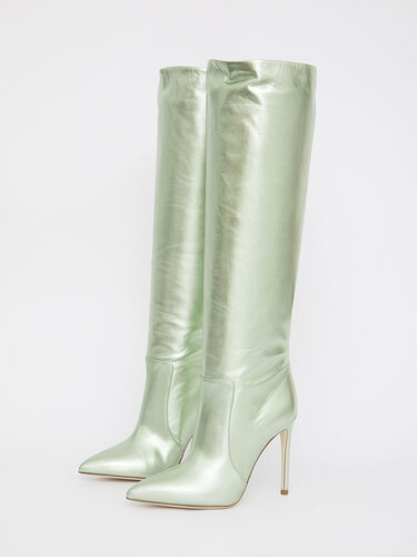 PARIS TEXAS Green leather boots PX501
