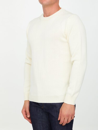 ROBERTO COLLINA Cream merino wool sweater 02001