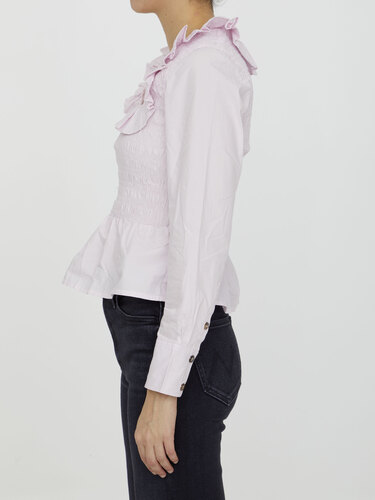 가니 Cotton poplin blouse F7558