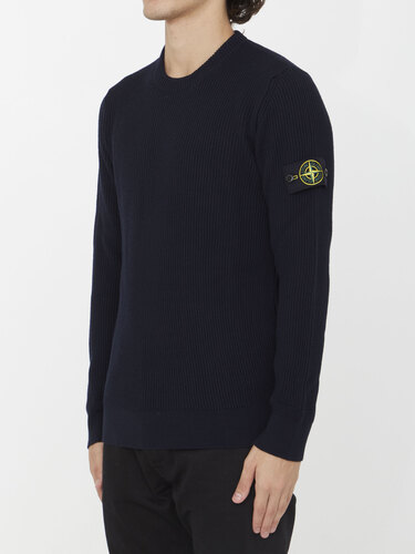 스톤아일랜드 Logo-patch knit jumper 7915553C2