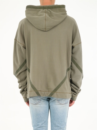 GREG LAUREN Military green oversize sweatshirt CM303