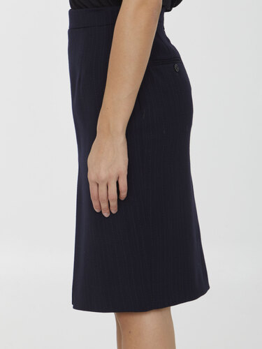 생로랑 Striped wool skirt 762647