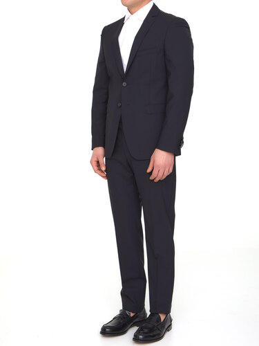토넬로 Black wool two-piece suit 01AI240Y