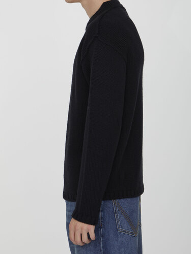 텐씨 Black wool jumper 22CTCUM01183