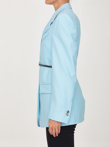 보테가베네타 Oversized light-blue jacket 708835