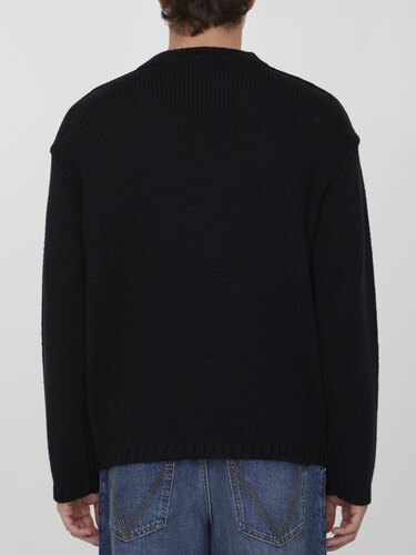 텐씨 Black wool jumper 22CTCUM01183