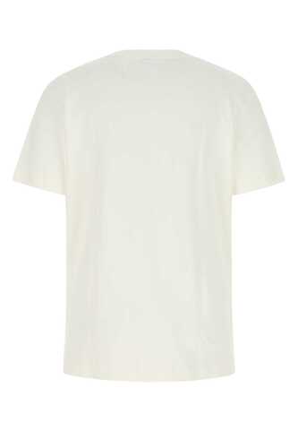 HOWLIN White cotton t-shirt / BELGIANWAFFLET ECRU