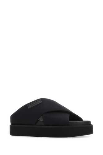 가니 Black fabric slippers  / S1965 099