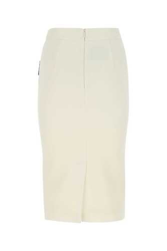 MOSCHINO Ivory virgin wool skirt / J01015418 1005