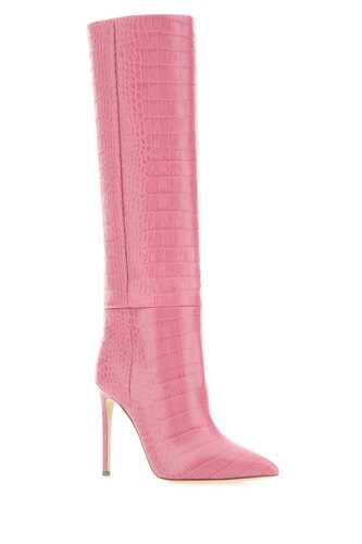 PARIS TEXAS Pink leather boots / PX133XCOCO PEONY