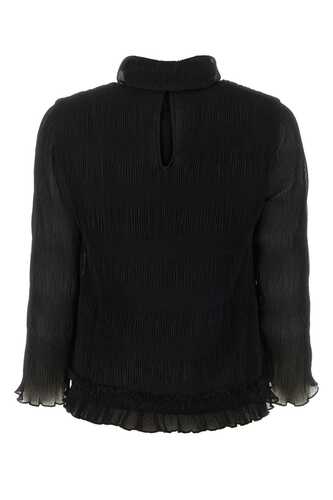 가니 Black polyester blouse / F8318 099