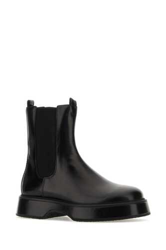 아미 Black leather ankle boots / USV200AL0016 001