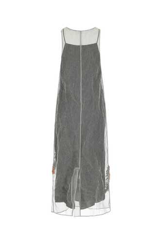 프라다 Silver mesh long dress / P3I28R10Z4 F0FIV