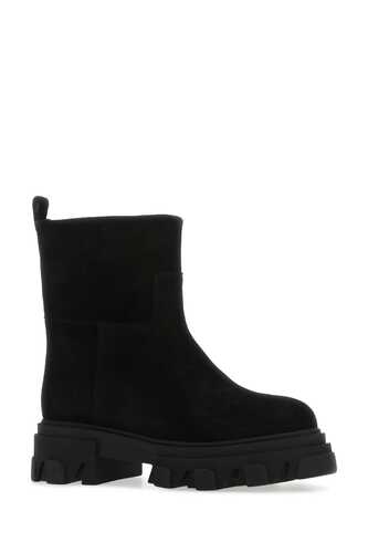 GIA COUTURE Black suede ankle boots / GIA23 5000