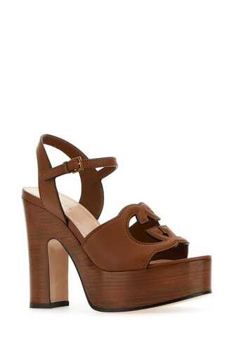 구찌 Brown leather sandals / 730022US000 2535