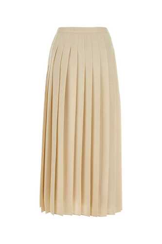 프라다 Ivory silk skirt / P100XGS2311YKT F0627
