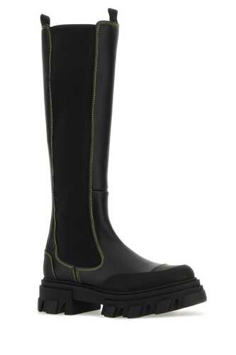 가니 Black leather boots / S1911 099
