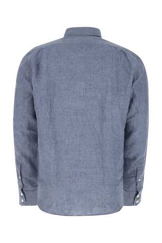 HARTFORD Denim blue linen Paul shirt / AX11013 04