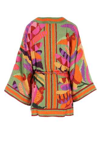 FARM Multicolor satin kimono / 303978 C18