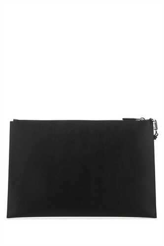 프라다 Black leather clutch / 2NH001PN9 F0002