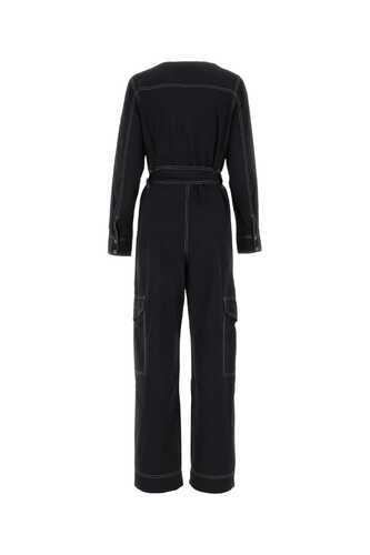 가니 Black cotton jumpsuit / F7610 099