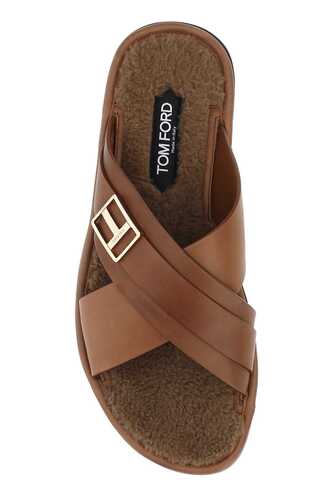 톰포드 Brown leather slippers / J1396LCL337X 1B031