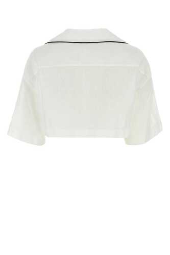 팜엔젤스 White linen shirt / PWGG003E23FAB001 0376