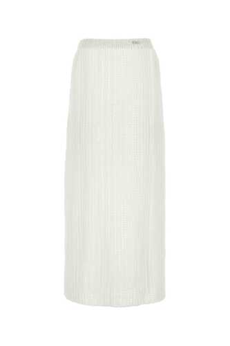 페라가모 White cotton skirt / 111732761079 BIANCO