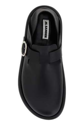 질산더 Black leather slippers / J33WP0025P0503 001
