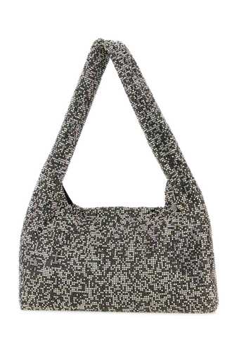 KARA Black rhinestones handbag / HB276H2116 BLKPXL