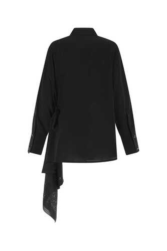 지방시 Black crepe oversize shirt / BW60W112EH 001
