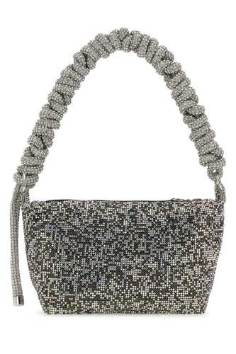 KARA Black rhinestones handbag / HB350F2116 BLKPXL