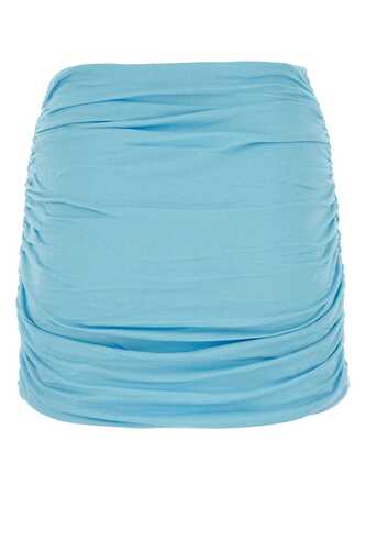 토리버치 Light-blue crepe mini skirt / 151138 425