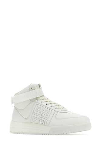 지방시 White leather G4 sneakers  / BH008UH1GM 100