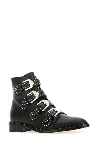 지방시 Black leather ankle boots / BE08143004 001