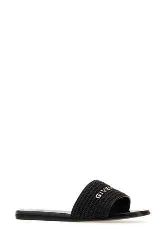지방시 Black raffia 4G slippers / BE3086E1T5 004