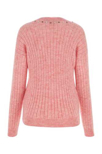 ALESSANDRA RICH Melange pink wool / FAB3486 8066