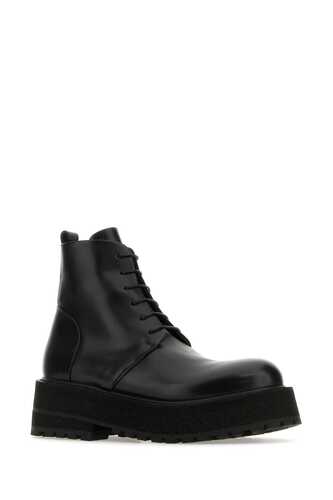 MARSELL Black leather ankle / MM4057118666 BLACK