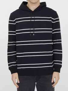 생로랑 Striped cotton hoodie 759979Y37IZ