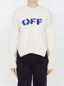 오프화이트 Off sweater in wool OWHE102F23KNI001