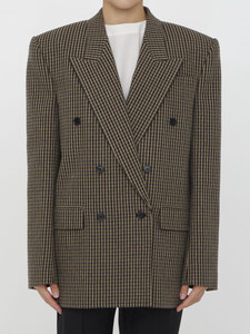 생로랑 Double-breasted jacket in wool blend 762930