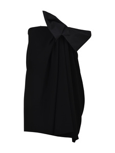 생로랑 Mini Black Dress with Bow 514632