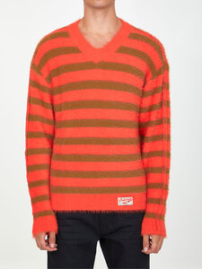 ANDERSSON BELL Orange and beige striped jumper ATB800U