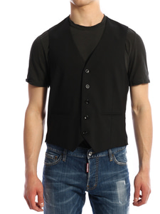 토넬로 Wool Vest Black 01LG100