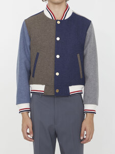 톰브라운 Multicolor wool bomber jacket MJO099F
