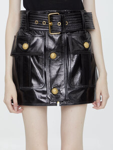 발망 Patent leather miniskirt BF1LB910LB40