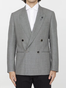 LARDINI Double-breasted wool jacket 6906